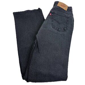 VTG Levi's 517 Women Sz 5 Jr  (Actual 26x31) Black 100% Cotton Stretch Jeans EUC